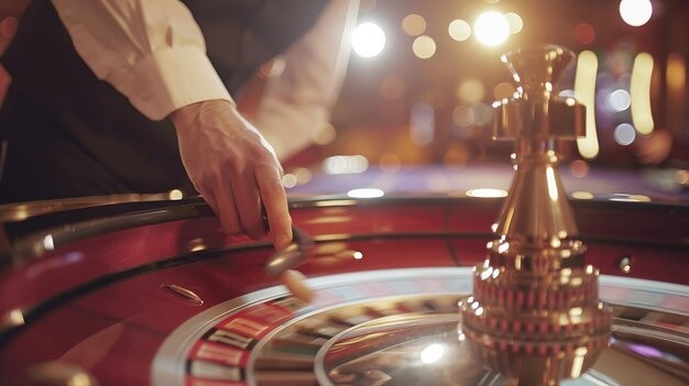Casino Hold'em dealer and table view